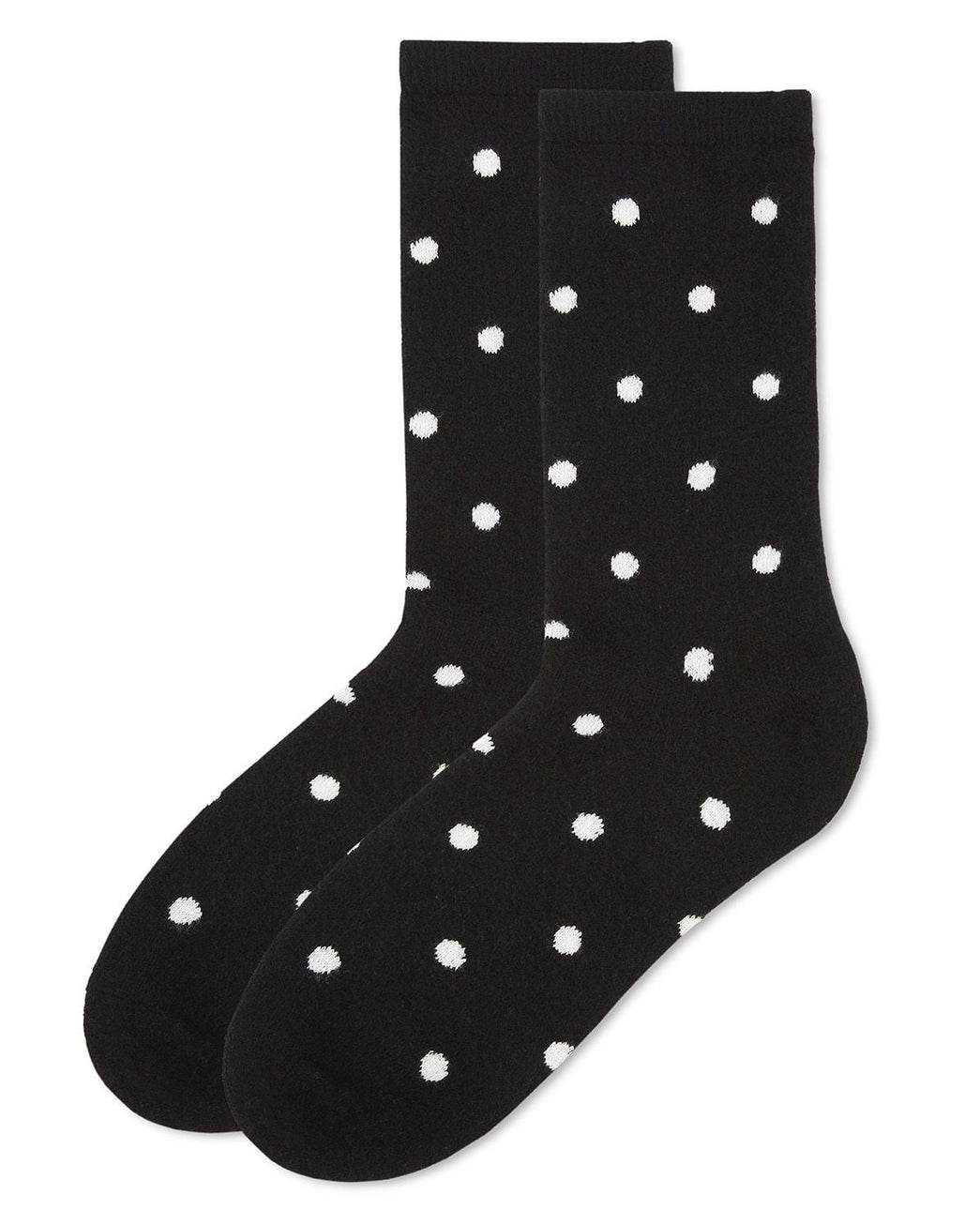 Womens Polka Dot Cashmere Blend Crew Socks