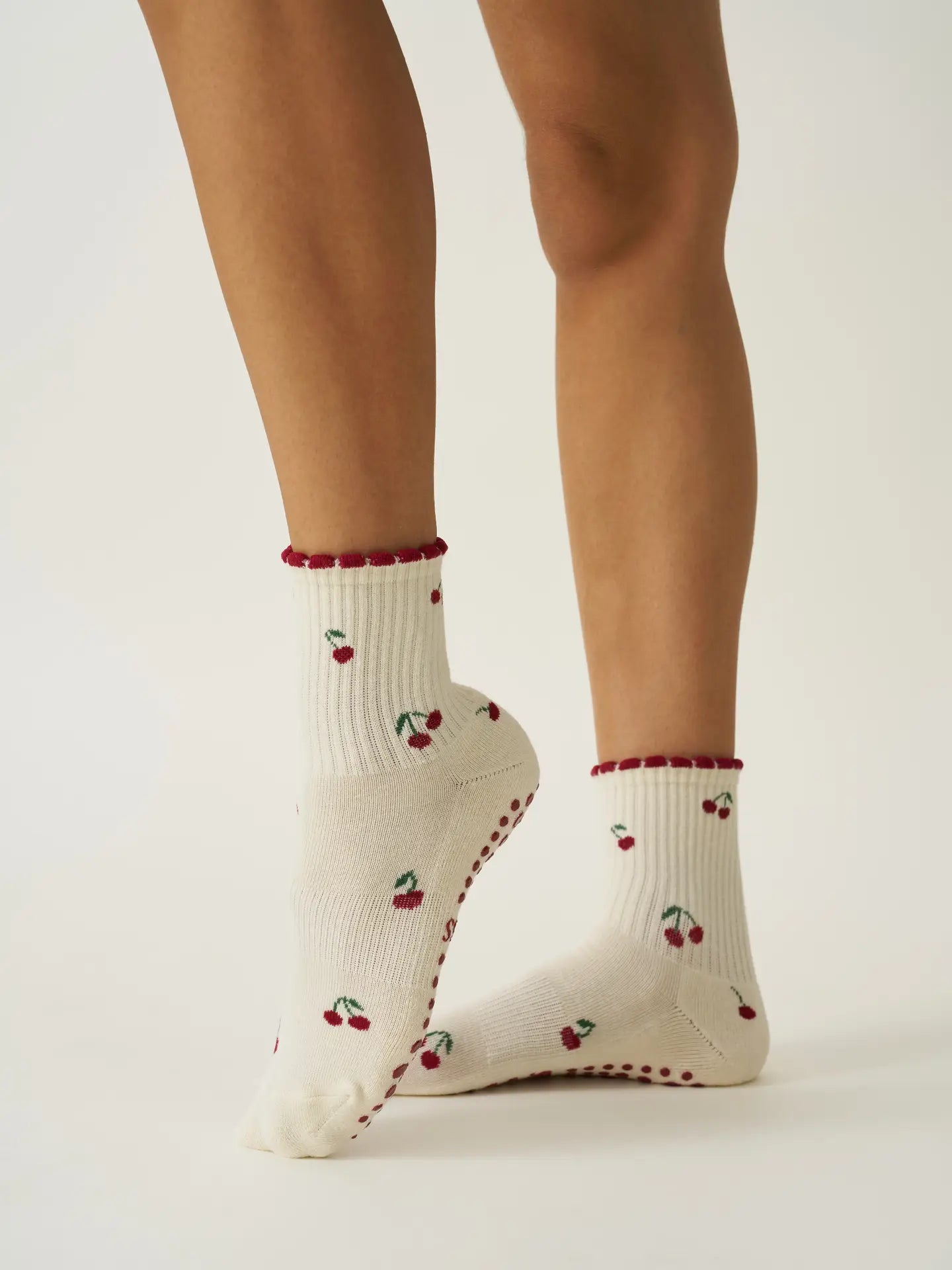 Little Cherry Petal Grip Pilates Socks