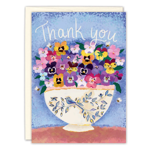 Pansies Thank You Card
