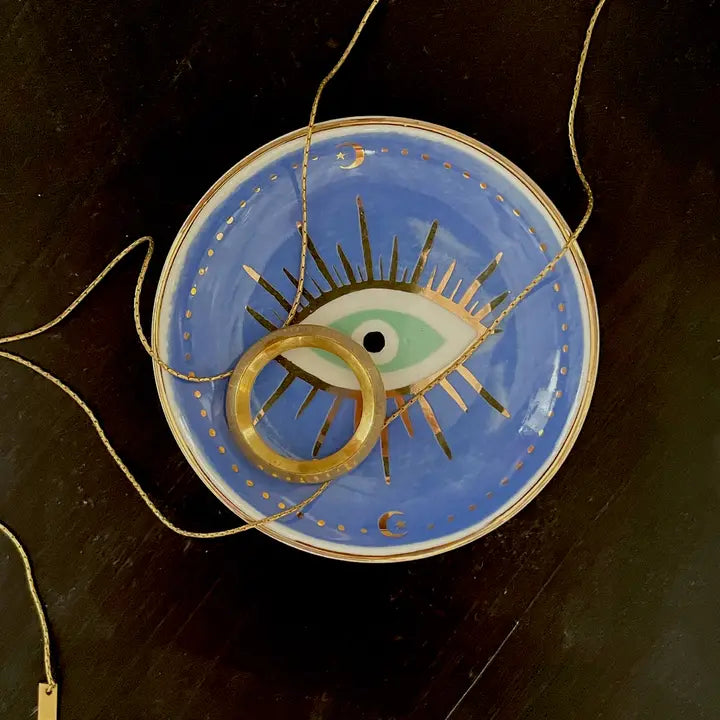 Evil Eye Porcelain Trinket Dish