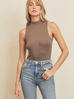 Load image into Gallery viewer, Mock Neck Tank Bodysuit
