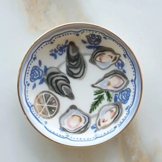 Oysters Porcelain Trinket Dish