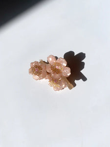 Hand-painted Cherry Blossoms Flower Claw Hair Clip | Eco-Friendly - Cherry Pink