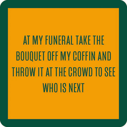 Funeral Bouquet Coaster