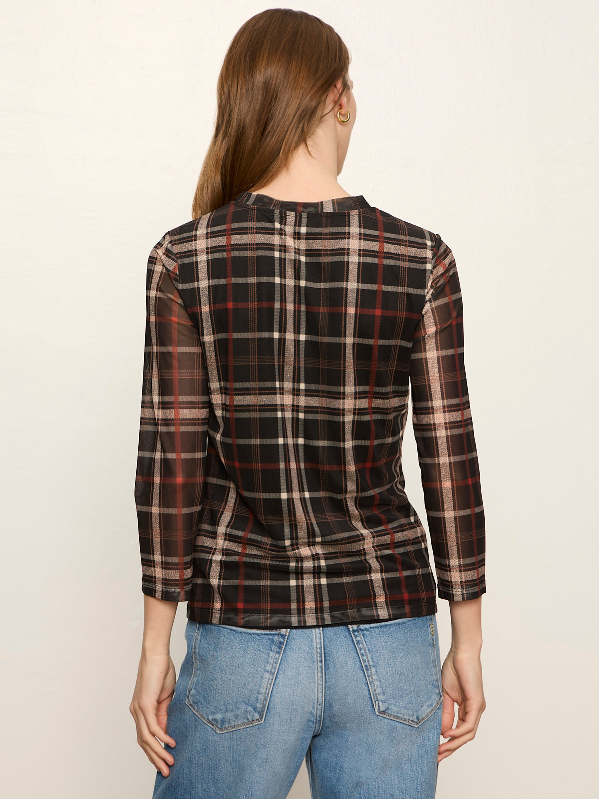Mesh 3/4 Sleeve Top