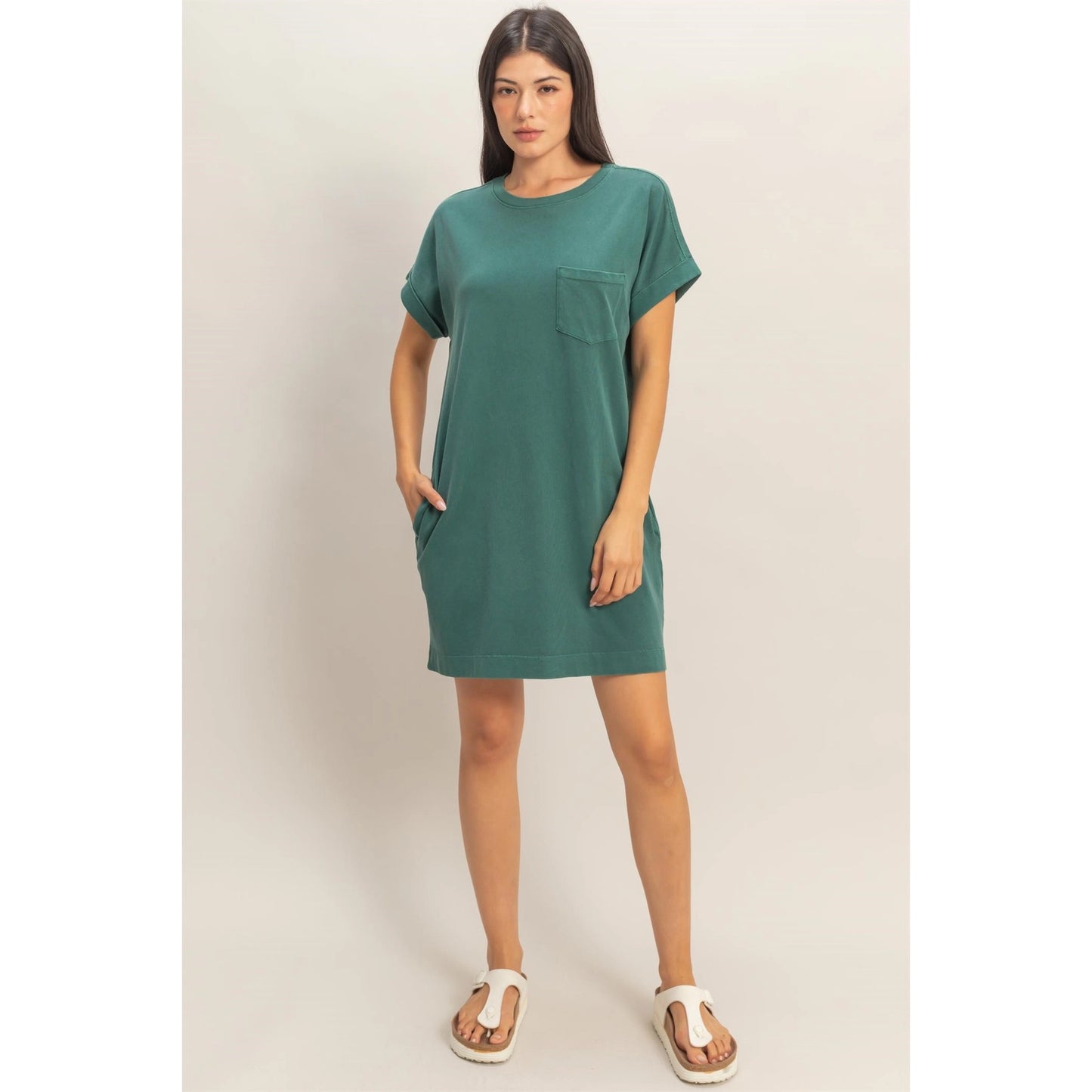 Round Neck T-Shirt Mini Dress