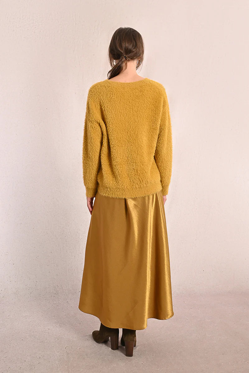Ladied Knitted Sweater - Yellow