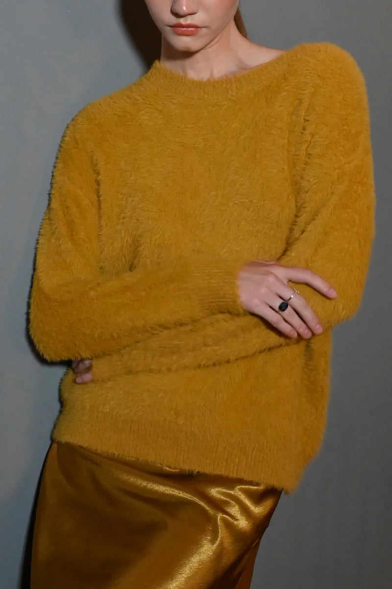 Ladied Knitted Sweater - Yellow