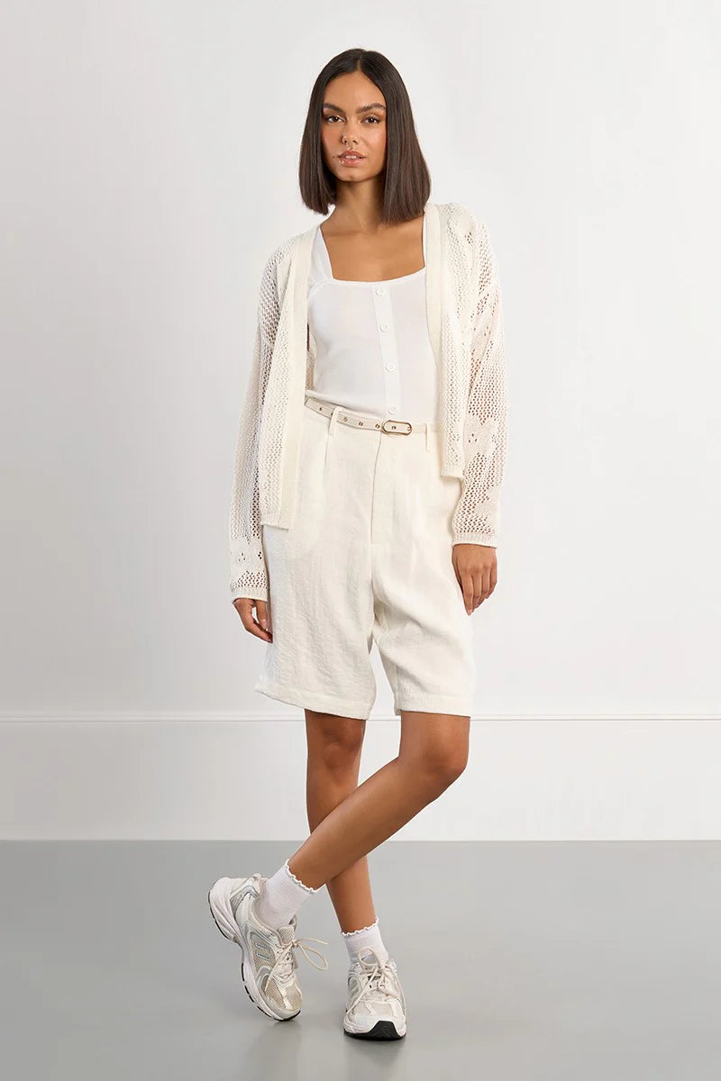Fine Knit Cardigan With Floral Details LAL681EE