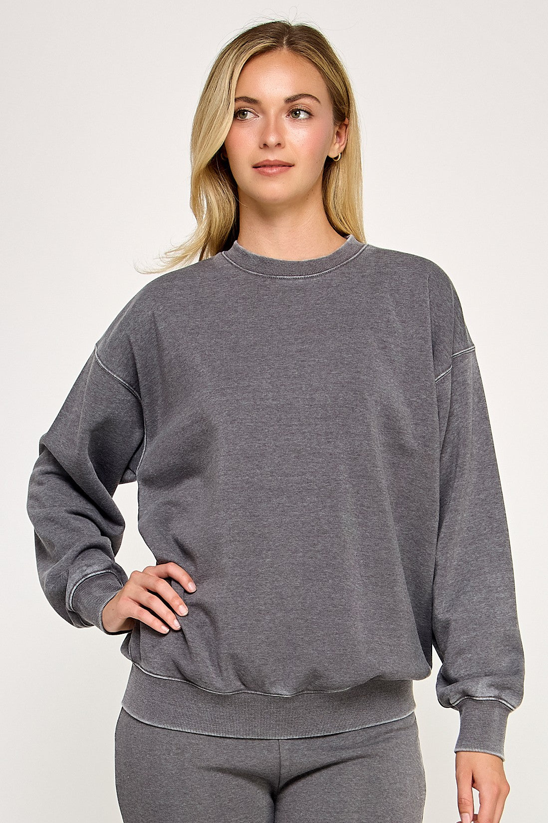 Fleece Burn Outoversized Crew Neck Sweatshirt