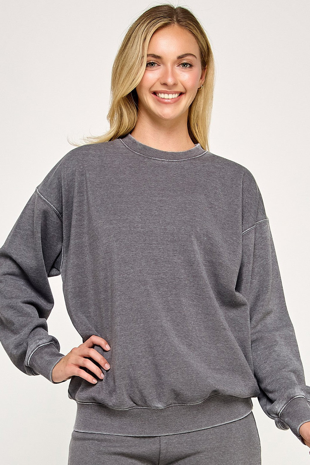 Fleece Burn Outoversized Crew Neck Sweatshirt