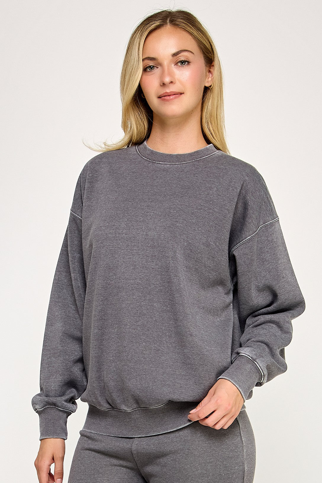 Fleece Burn Outoversized Crew Neck Sweatshirt