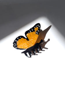 Hand-painted Monarch Butterfly Claw Hair Clip | Eco-Friendly - Orange
