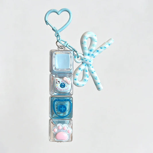 Bow Fidget Bag Charm Keychain