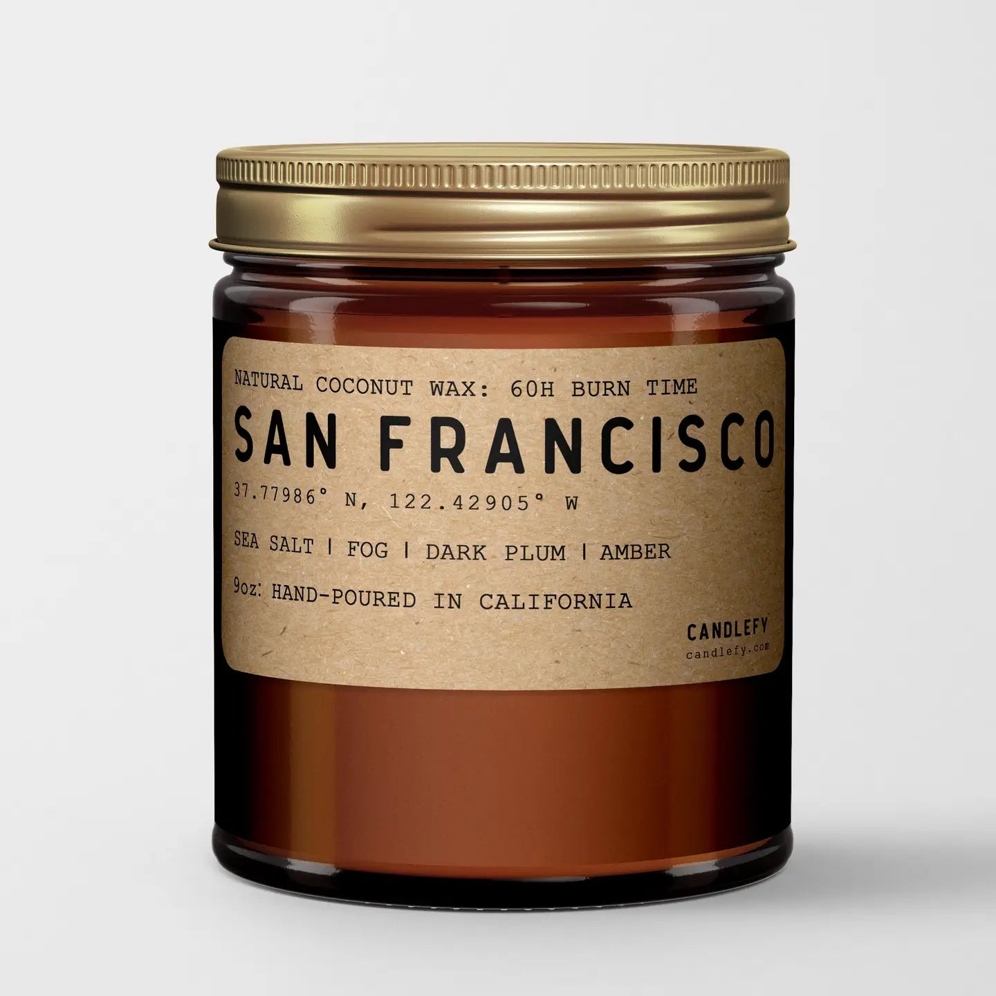 San Francisco California Scented Natural Wax Candle
