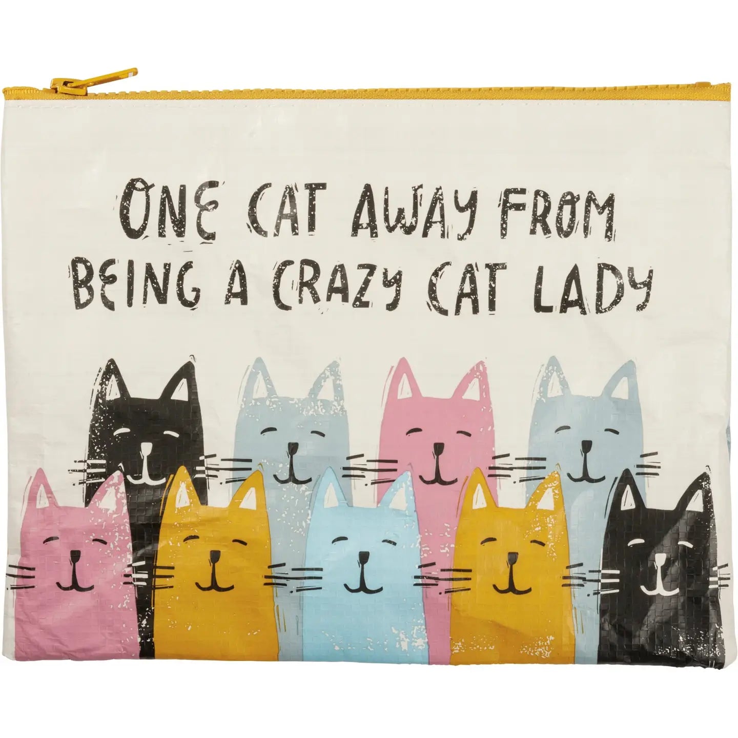 One Cat Away from Crazy Cat Lady Zipper Pouch