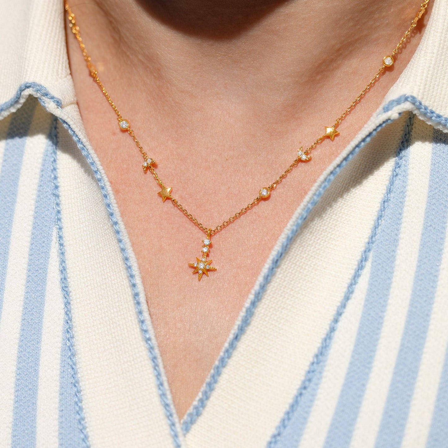 Starbeam Necklace: Gold