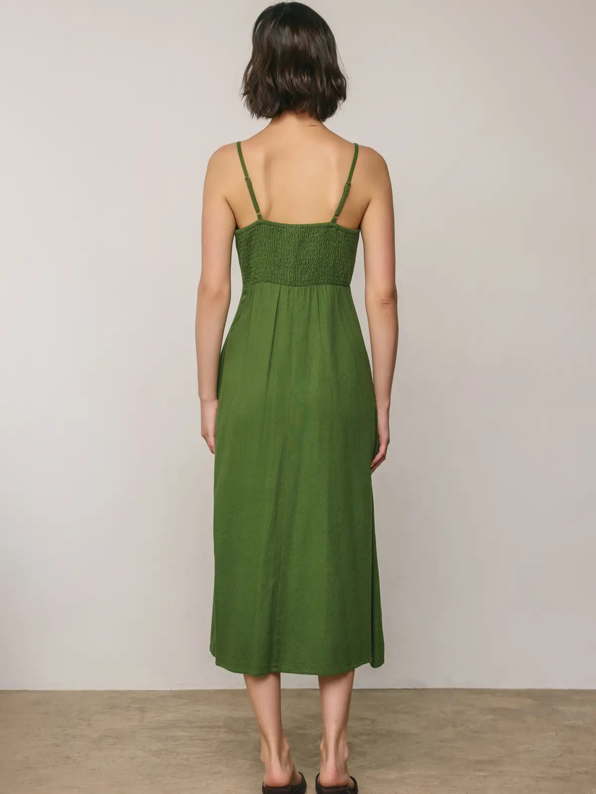 Heaven Sent Button Front Midi Dress