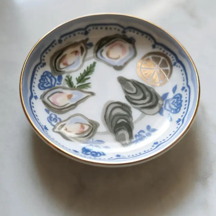 Oysters Porcelain Trinket Dish