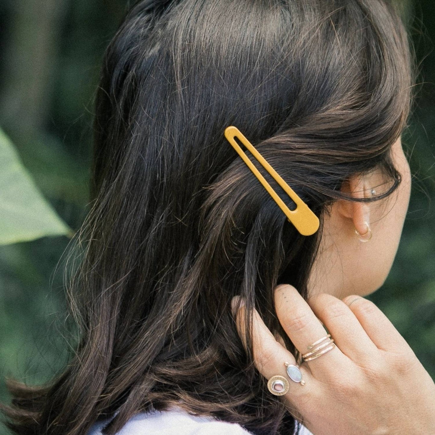 Triangle | Alligator Hair Clip | Metal Hair Pin | Assorted: Forest