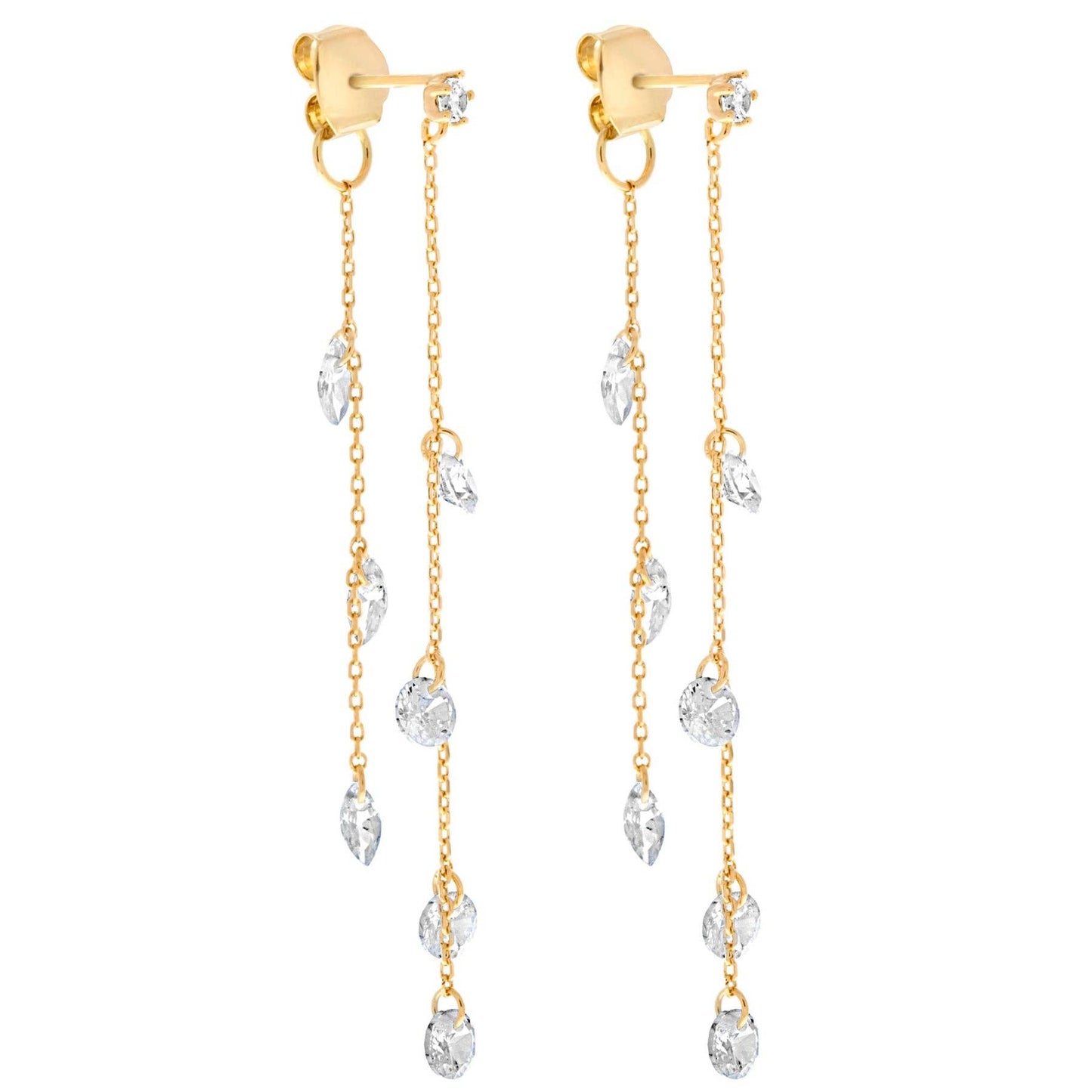 Dewdrop Earrings: Gold