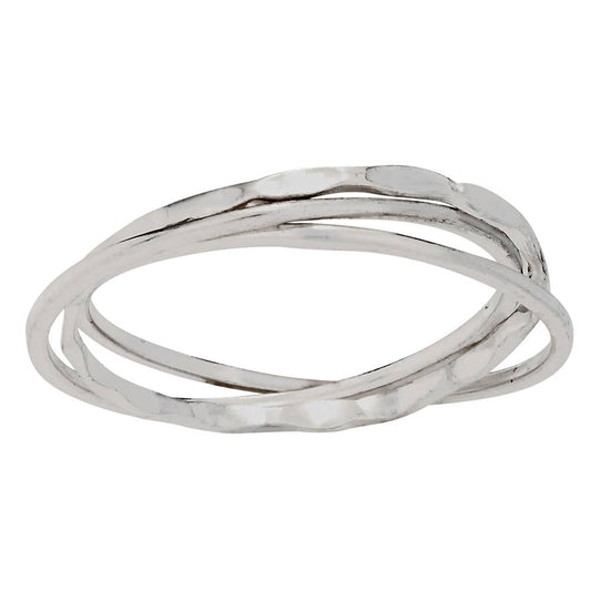 Three's Company Sterling Silver Ring Set: 6