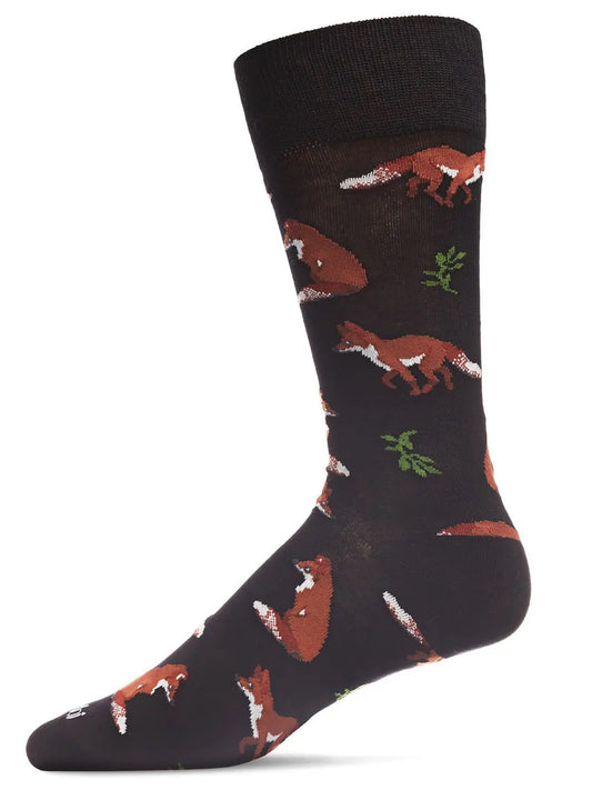 Foxes Bamboo Men's Crew Sock