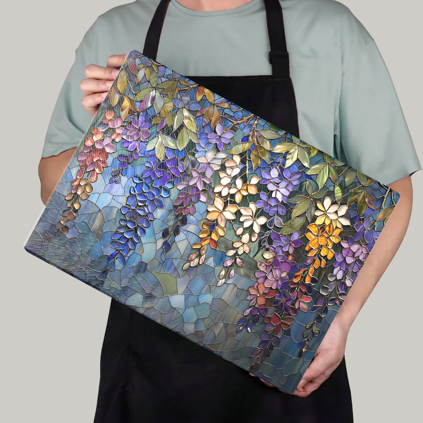 Wisteria Art: Tempered Glass Cutting Board: 8 x 11 inch