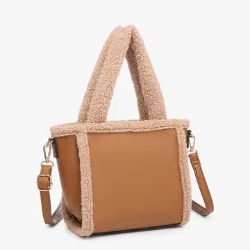 Helsinki Sherpa Trim Satchel/Crossbody