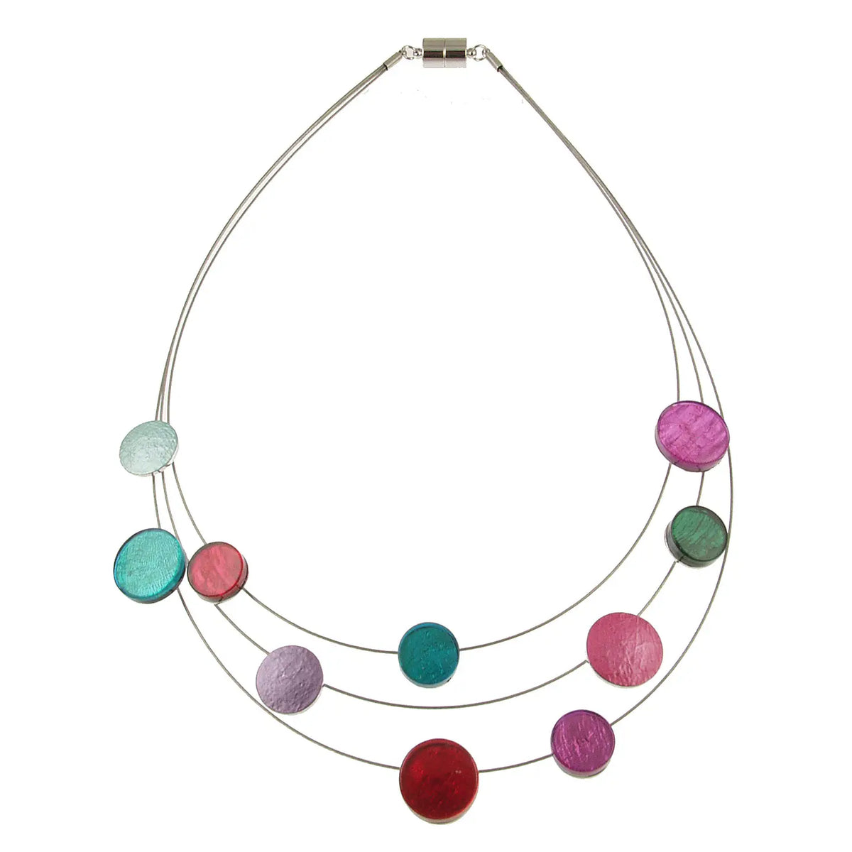 Confetti Necklace, Three Strands