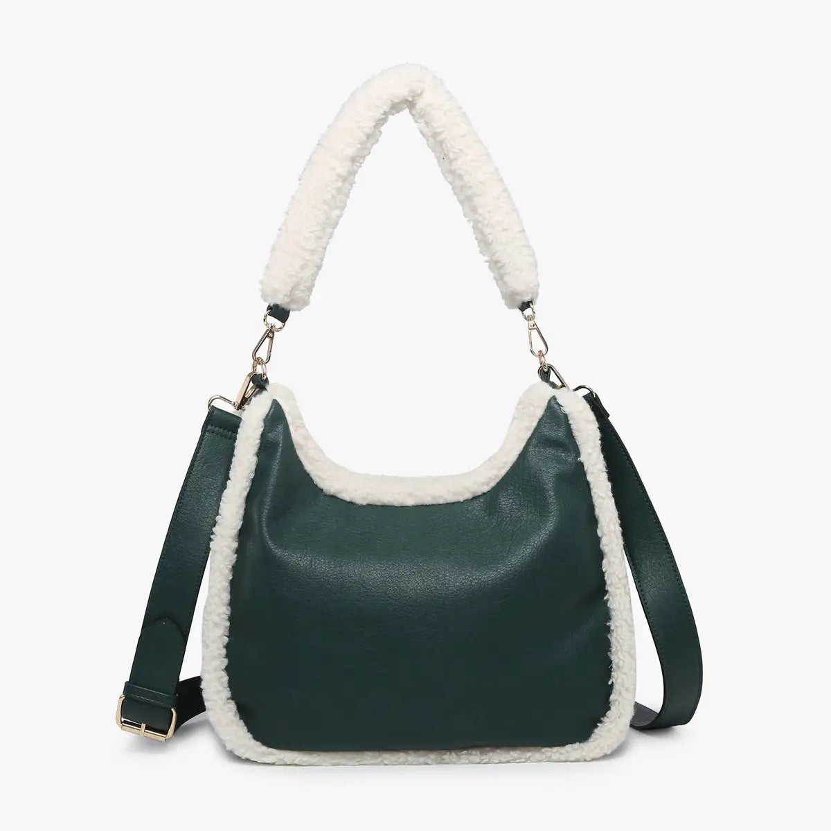 Reece Sherpa Trim Satchel Shoulder Bag