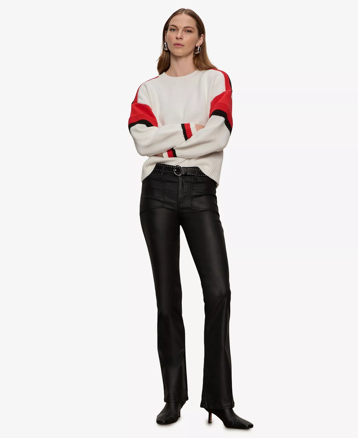 Sporty Stripe Crewneck Sweater