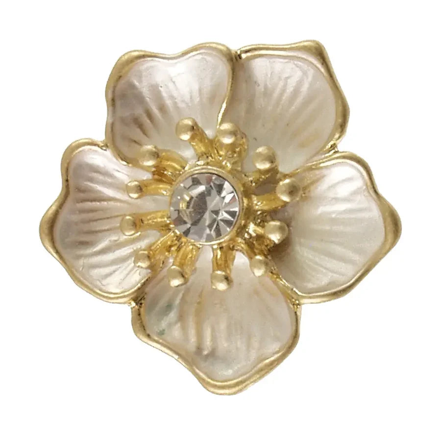 Crystal Apple Blossom Magnetic Brooch