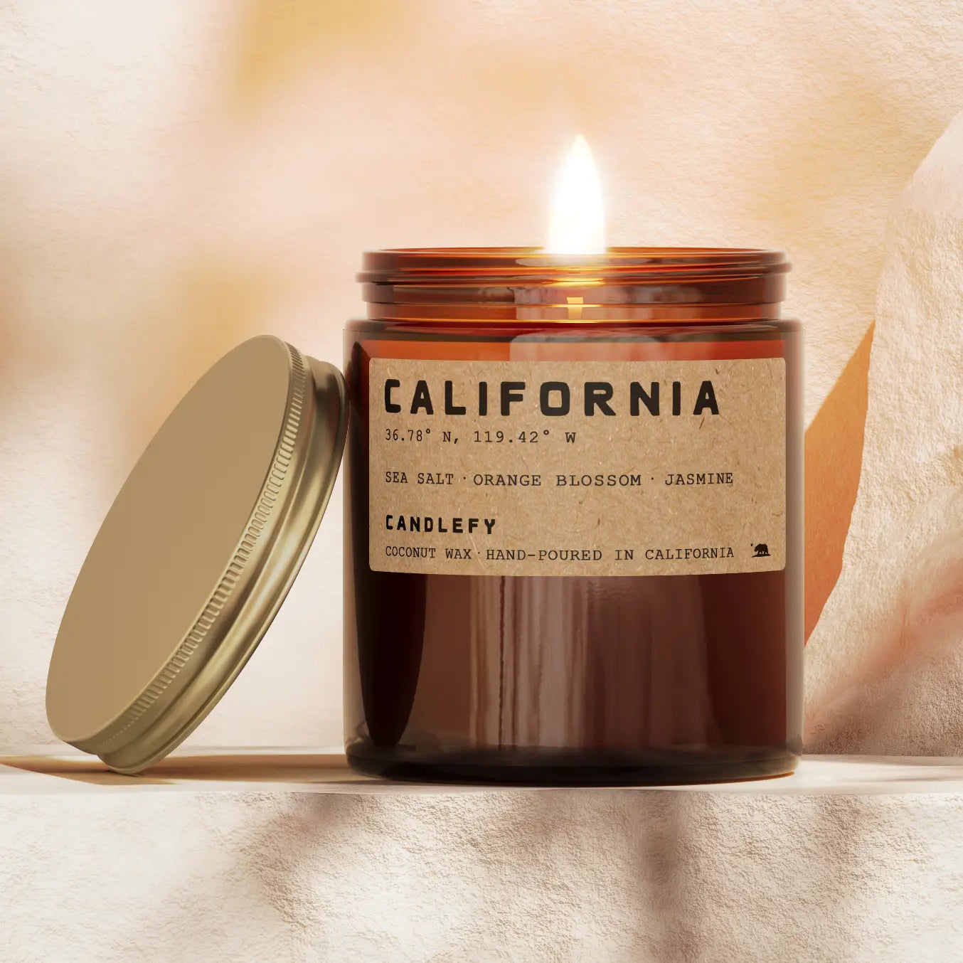 California Candle · Amber Jar 8oz