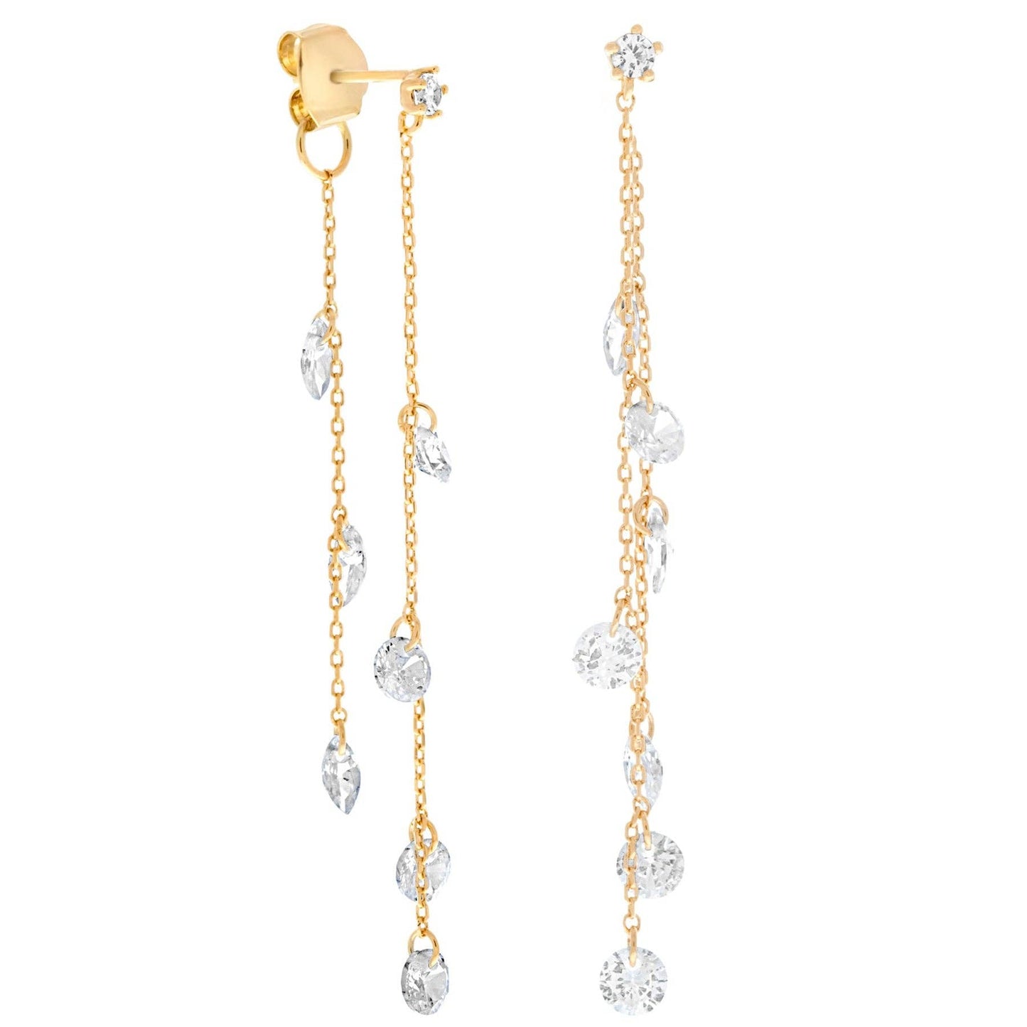 Dewdrop Earrings: Gold