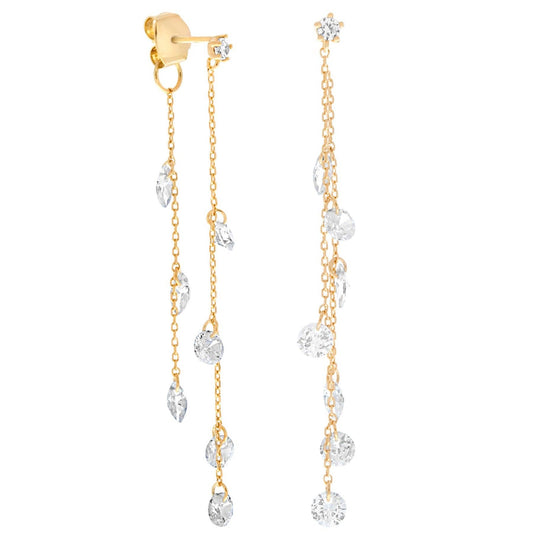 Dewdrop Earrings: Gold