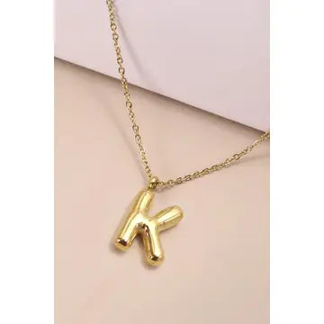 18K Stainless Steel Tarnish Free Initial Necklace