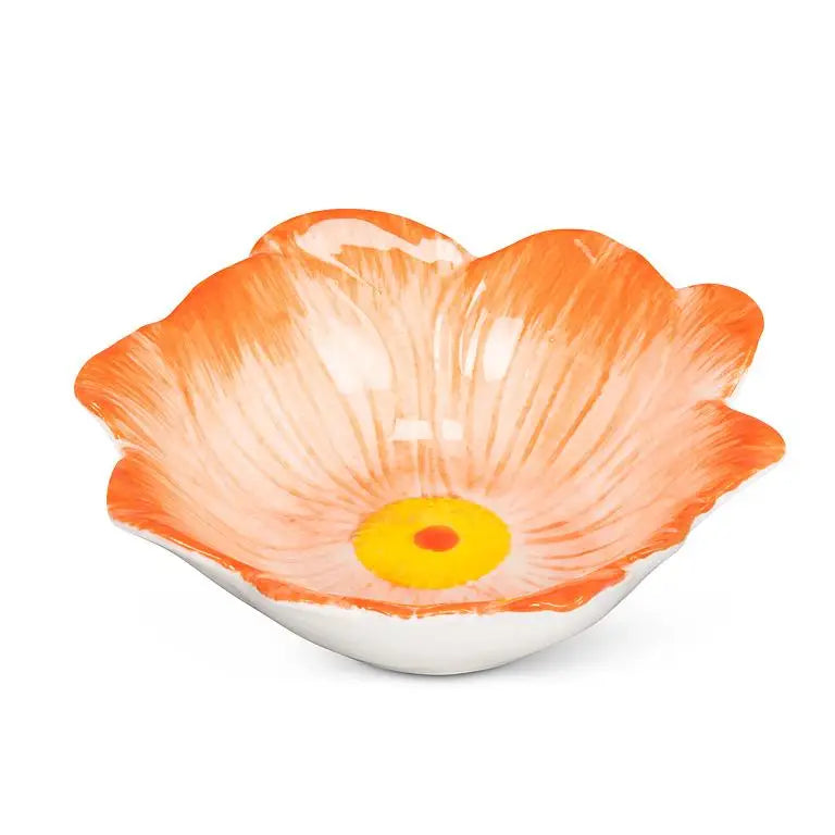 Small Flower Dish-Orange-3.5"D