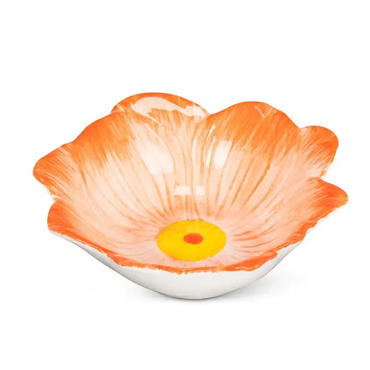 Small Flower Dish-Orange-3.5"D