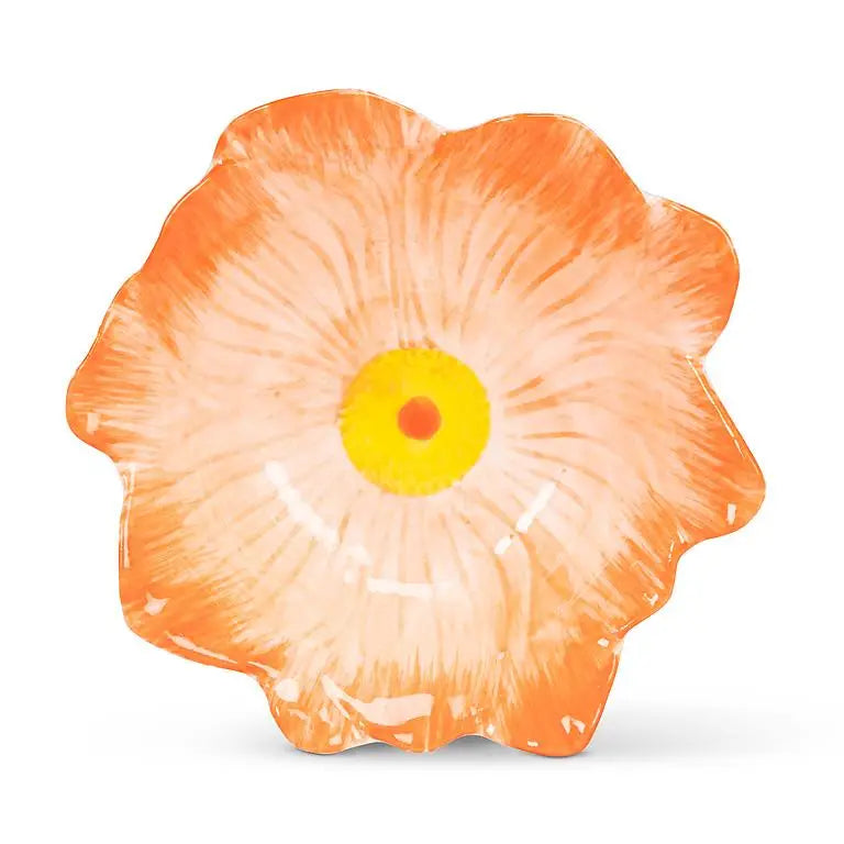 Small Flower Dish-Orange-3.5"D
