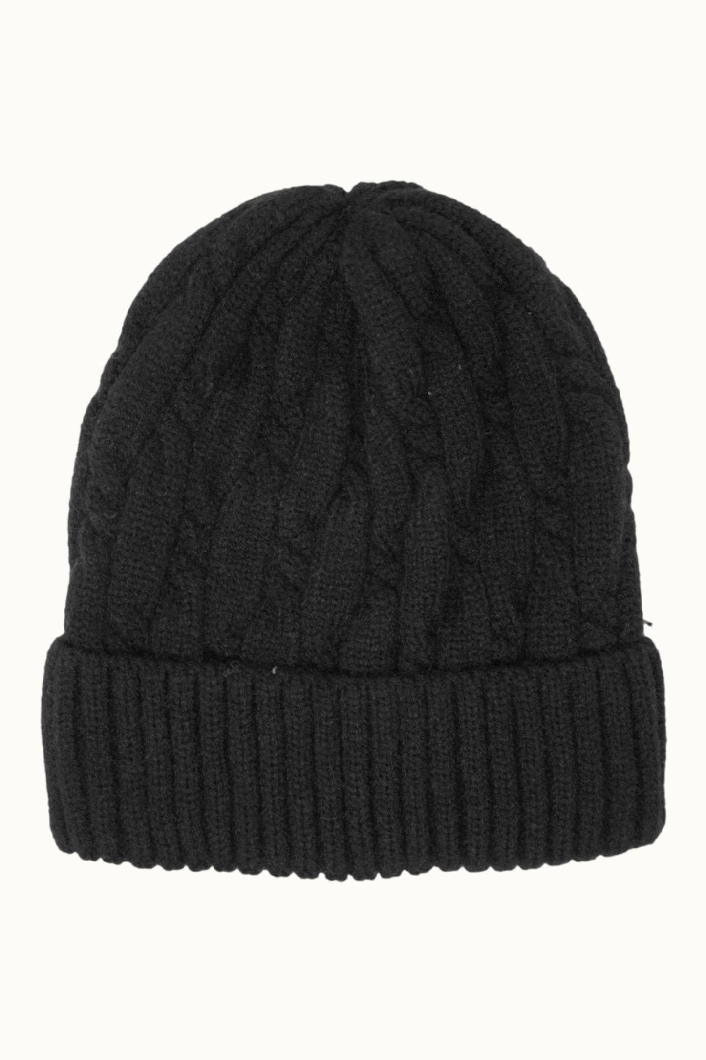 Cable Knit Cuffed Unisex Beanie