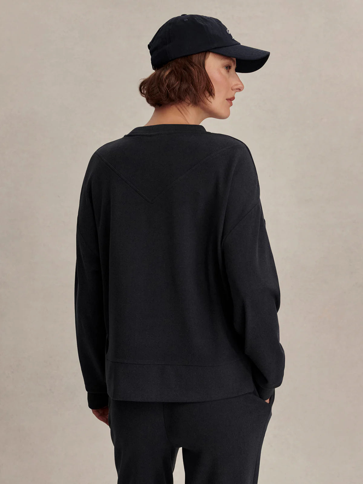 Horton Side Zip Sweat - Navy Marl