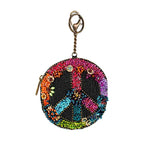 Load image into Gallery viewer, Make Peace Coin Purse/Key Fob
