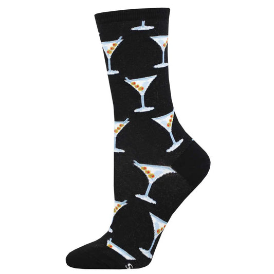 Women's Stirred Martini Cotton Crew Socks