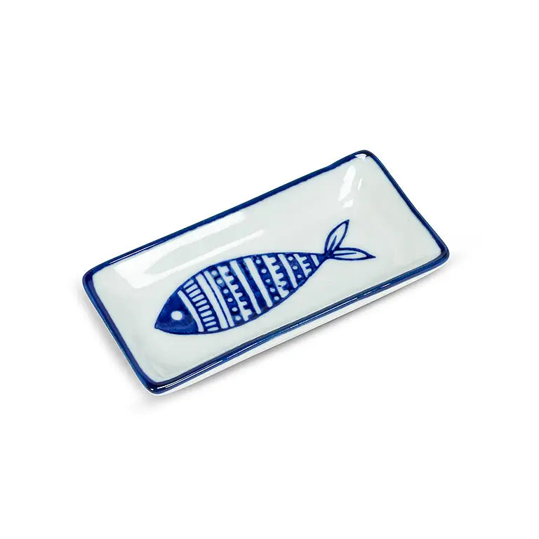 Multi Fish Sm Rect Sauce Dish-3.5"