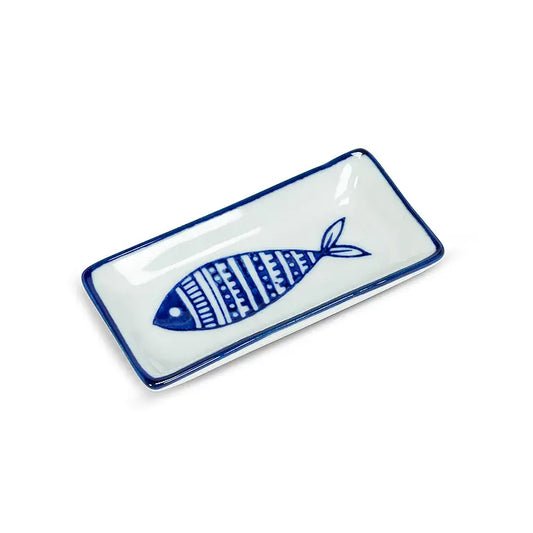 Multi Fish Sm Rect Sauce Dish-3.5"