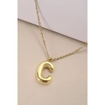 18K Stainless Steel Tarnish Free Initial Necklace