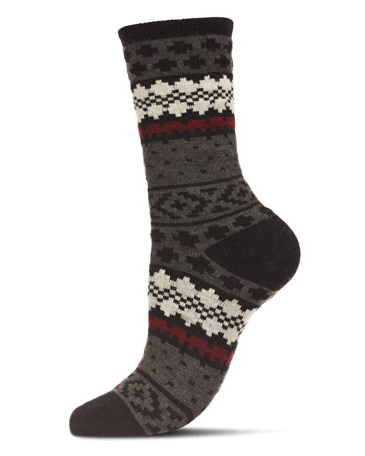MeMoi Winter Fairisle Cashmere Blend Crew