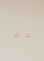 Load image into Gallery viewer, Baguette White Opal Stud Earring
