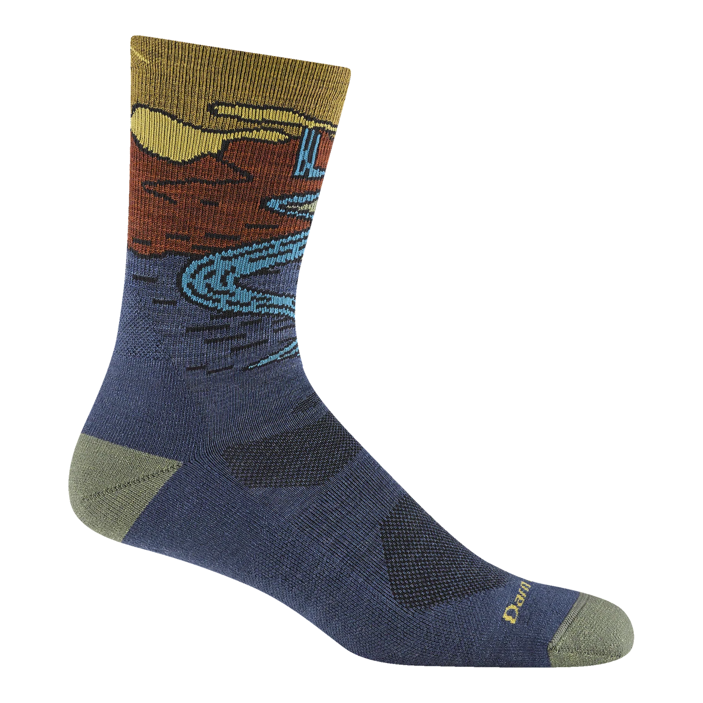 Men's Chasing Waterfalls Micro Crew Lightweight Hiking Sock